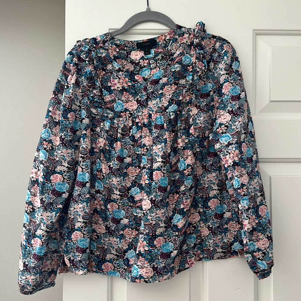 J Crew Esperanza Ruffle top - size S